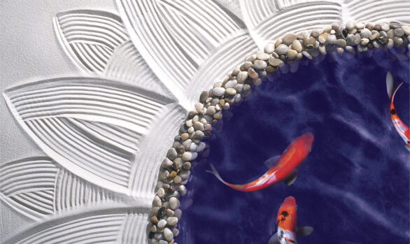 Sunflower Koi Zen Garden Pond