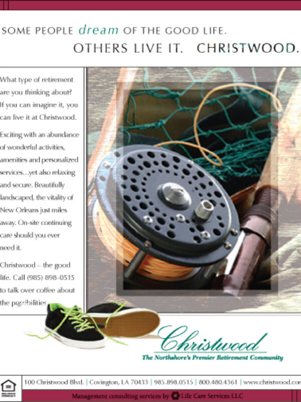 Christwood Fishing Reel Ad