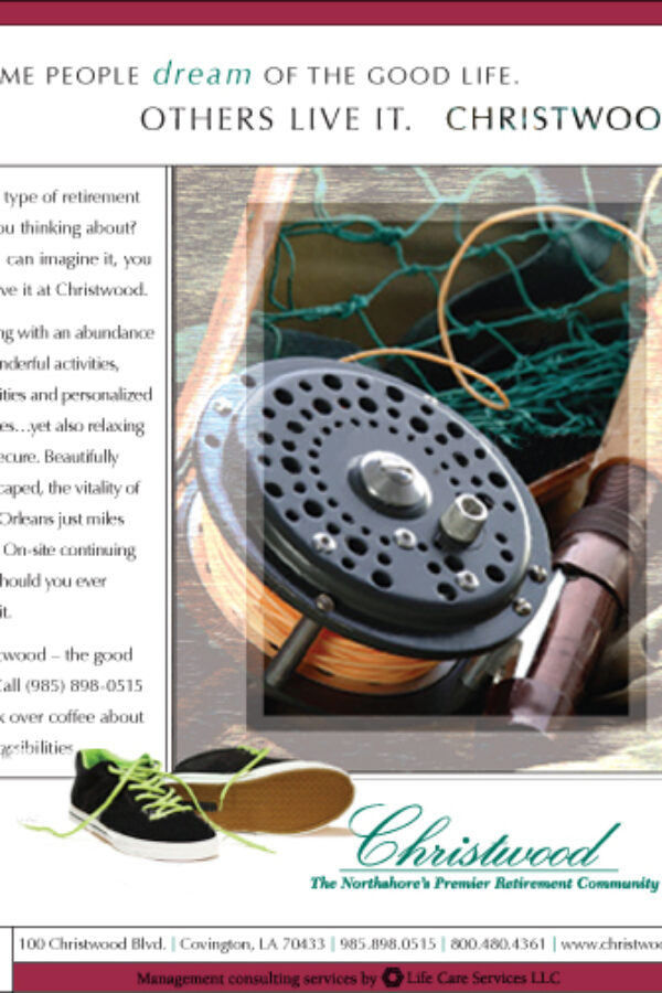 Christwood Fishing Reel Ad